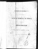 Livro nº 52 - Livro de Matrícula do Pessoal, Registo das Praças de Pret, Regimento de Infantaria nº1