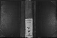 1º livro de matrícula, 1ªsérie, das praças da pré do 2º Batalhão do Regimento nº2 de Caçadores da Rainha.