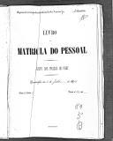 Livro nº 54 - Livro de Matrícula do Pessoal do Regimento nº 5 de Infantaria do Imperador da Aústria Francisco José, 1º Batalhão, Registo das Praças de Pret, de 1905.