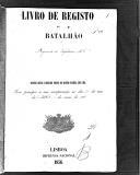 Livro nº 36 - Registo do 2º batalhão do regimento de infantaria nº1 de 1852.
