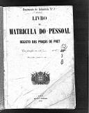 Livro nº 52 - Livro de Matrícula do Pessoal, Registo das Praças de Pret, Regimento de Infantaria nº3, Primeiro Batalhão, desde 1897.