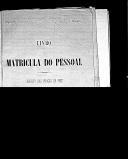 Livro nº 86 - Livro de Matrícula do Pessoal, do Regimento de Infantaria nº 6, 3º Batalhão, de 1906. 