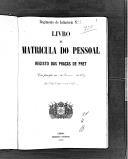 Livro nº 51 - Livro de Matrícula do Pessoal, Registo das Praças de Pret, de 1884.