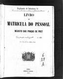 Livro nº 6 - Matrícula das praças de pret em serviço na Companhia de Correcção (1882-1884).