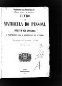 Livro nº 2 - Livro de Matrícula do Pessoal, Registo dos Oficiais e indivíduos com a graduação de Oficial, de 2 de Outubro de 1878.