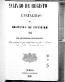 Livro nº 40 - Livro de Registo do 2º Batalhão do Regimento de Infantaria N.º 4, de 1857.