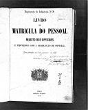 Livro nº 31 - Livro de Matrícula do Pessoal do Regimento de Infantaria nº 5, Registo dos Oficiais e Indivíduos com a Graduação de Oficial, de 1877.