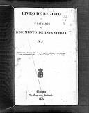 Livro nº 26 - Livro de Registo do 2º Batalhão do Regimento de Infantaria nº6, de 1847.