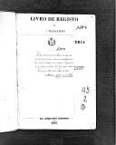 Livro nº 45 - Livro de Matricula do Pessoal, Registo do 1º Batalhão do Regimento de Infantaria nº2, de 1851.