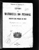 Livro nº 48 - Livro de Matrícula do Pessoal, Registo das Praças de PRET, Regimento de Infantaria nº 1, de 1884.